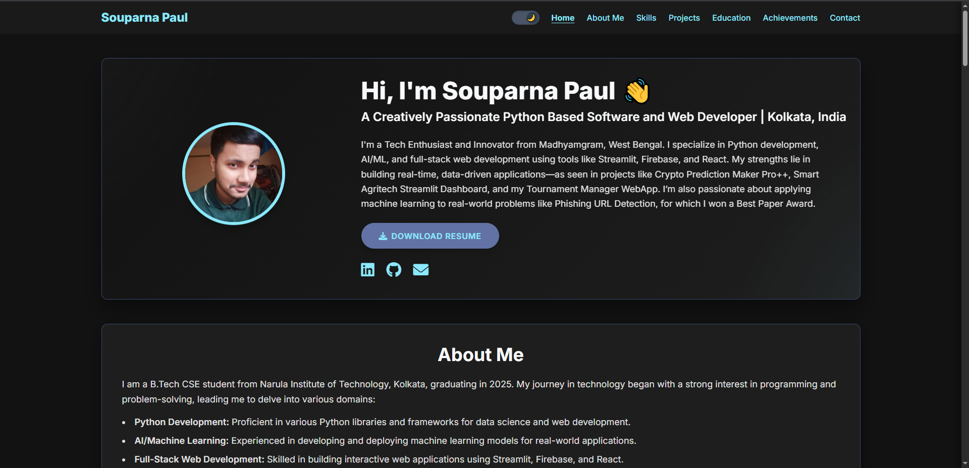 Personal Portfolio Website